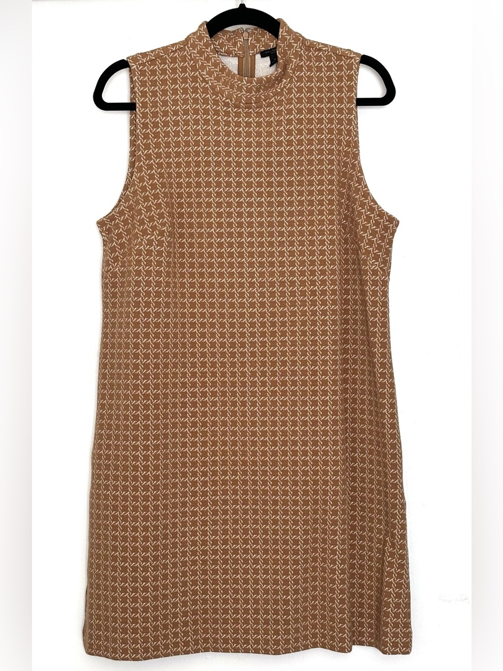 Ann Taylor Geo Mock Neck Sleeveless Shift Dress Size 12P